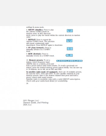 ford ranger 2011 owners manual